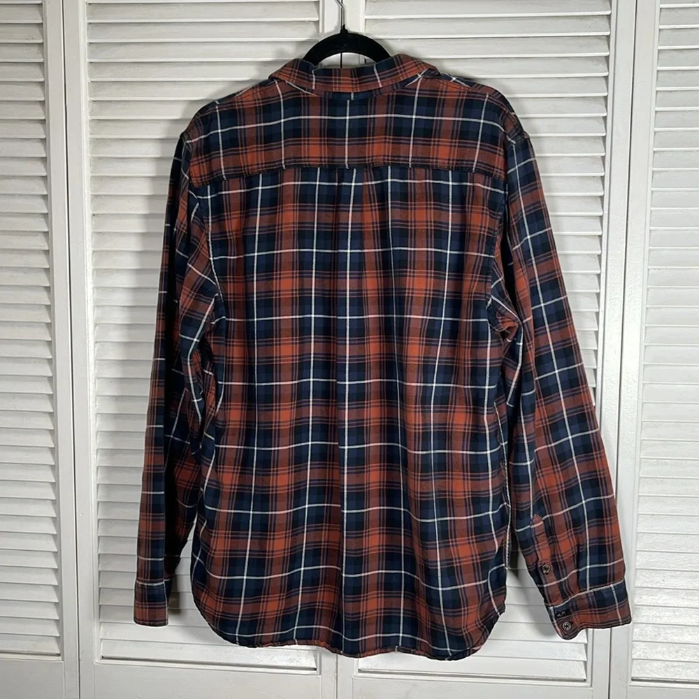 VANS Sycamore Flannel Long Sleeve Shirt, Dress Blue Sequoia, Size Large, Stylish - Picture 8 of 15